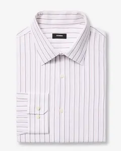 Express Slim Multi Striped Textured Stretch Dress Shirt