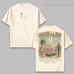 Coachella 2026 Vintage Acid Tee | Desert Sun & Stages Festival Shirt | Oversized Boxy Fit