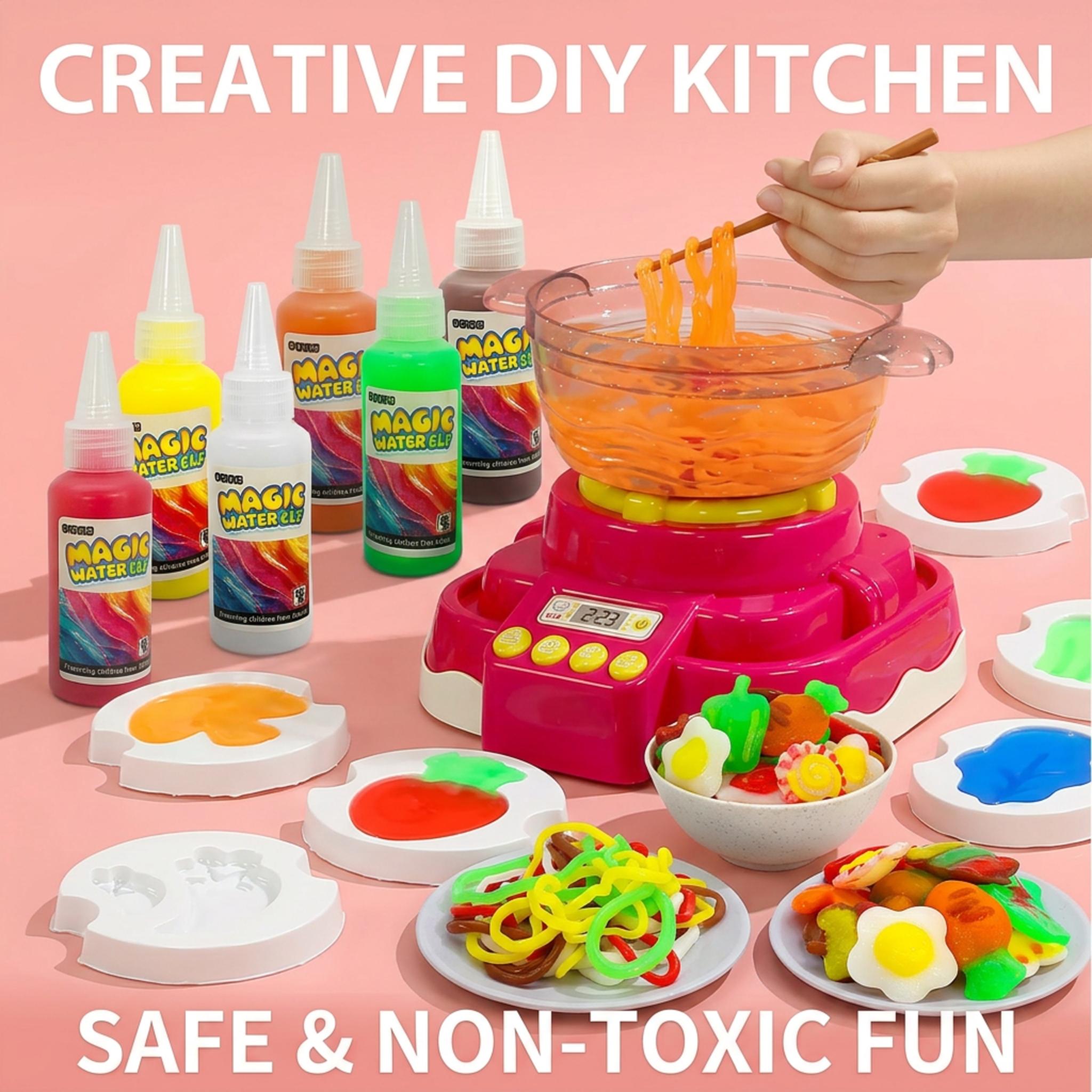 6 Gels & 8 Molds, Magic Water Elf Toy Kit, Water Gel Kit Pets,Make Your Own Squishies Sensory Toys for Kids, Squishy Maker Water Pets, DIY Crafts Kits, Party Favors & Birthday Gifts for Kids Ages 3+