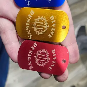 Durable Metal Tags, Customizable Blank Identification Tags for Industrial, Pet, and Luggage Use
