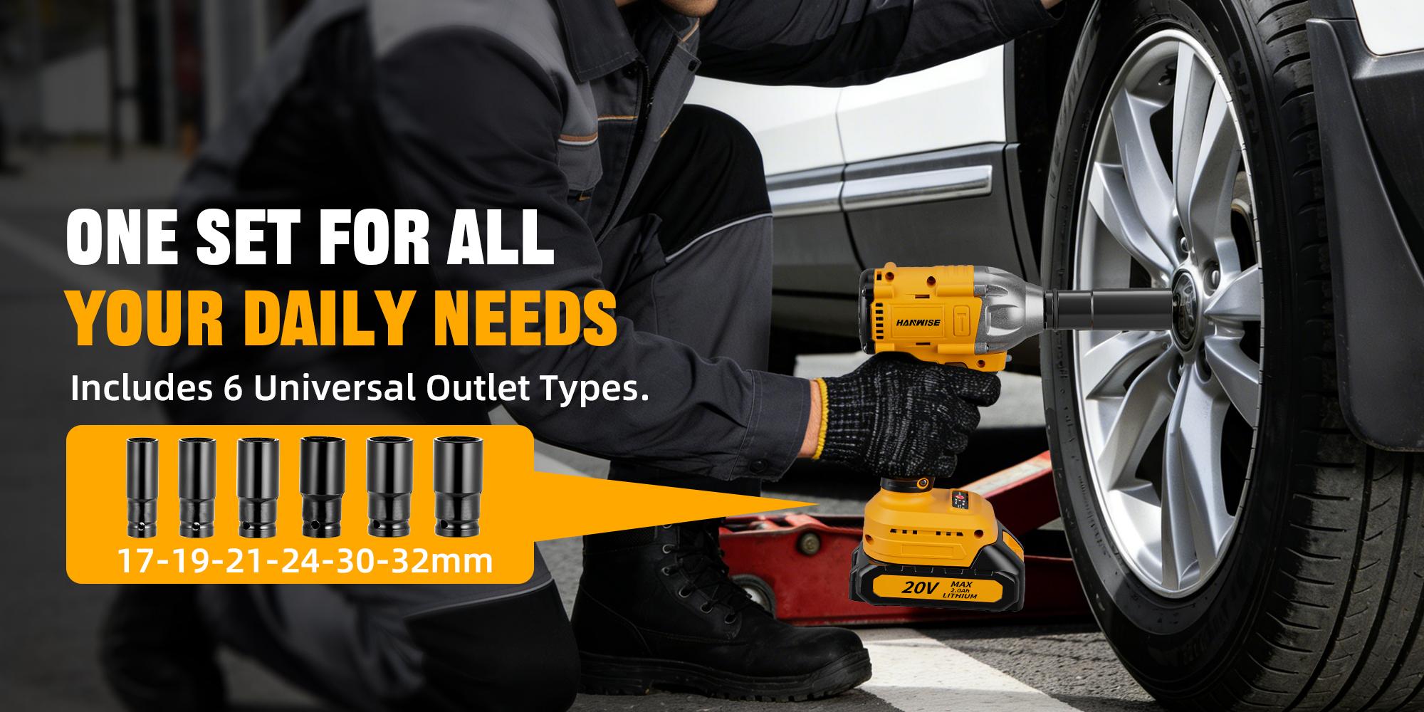 HANWISE high torque impact wrench, brushless electric impact screwdriver, powerful torque, comes with battery, charger, electric impact gun, suitable for automotive and household use. It is an ideal Christmas gift for mechanics, enthusiasts, and men.