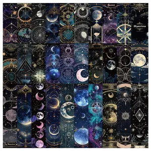 30 Unique Starry Sky Tarot Bookmarks, A Minimalist, Artistic, Creative Paper Bookmark/card Set for Journaling, Book Decorations, and Reading Annotations, Book Accessories