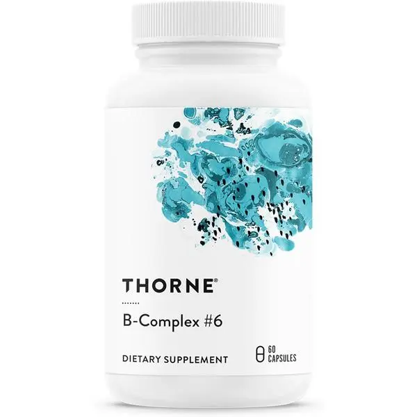 THORNE - B-Complex #6 - Vitamin B Complex with Active Forms of Essential B Vitamins & Extra B6-60 Servings