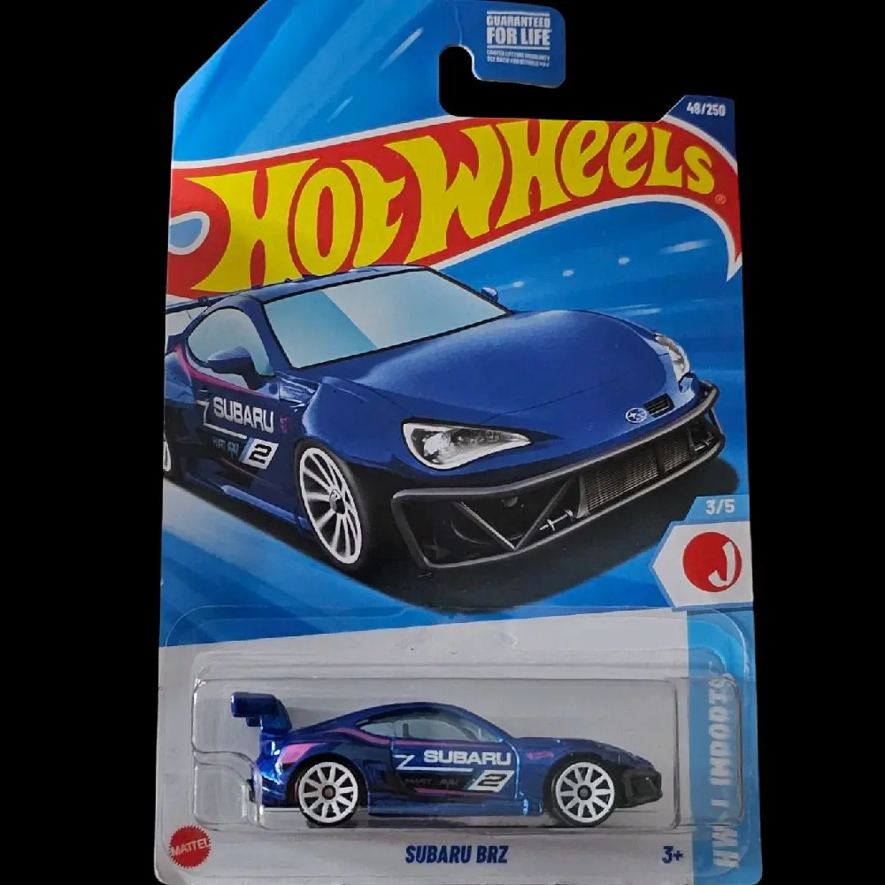 2025 Hot Wheels HW J-Imports Subaru BRZ Blue Model with Detailed Design and 3/5 Scale Model Diecast Metal Car Ride On Car