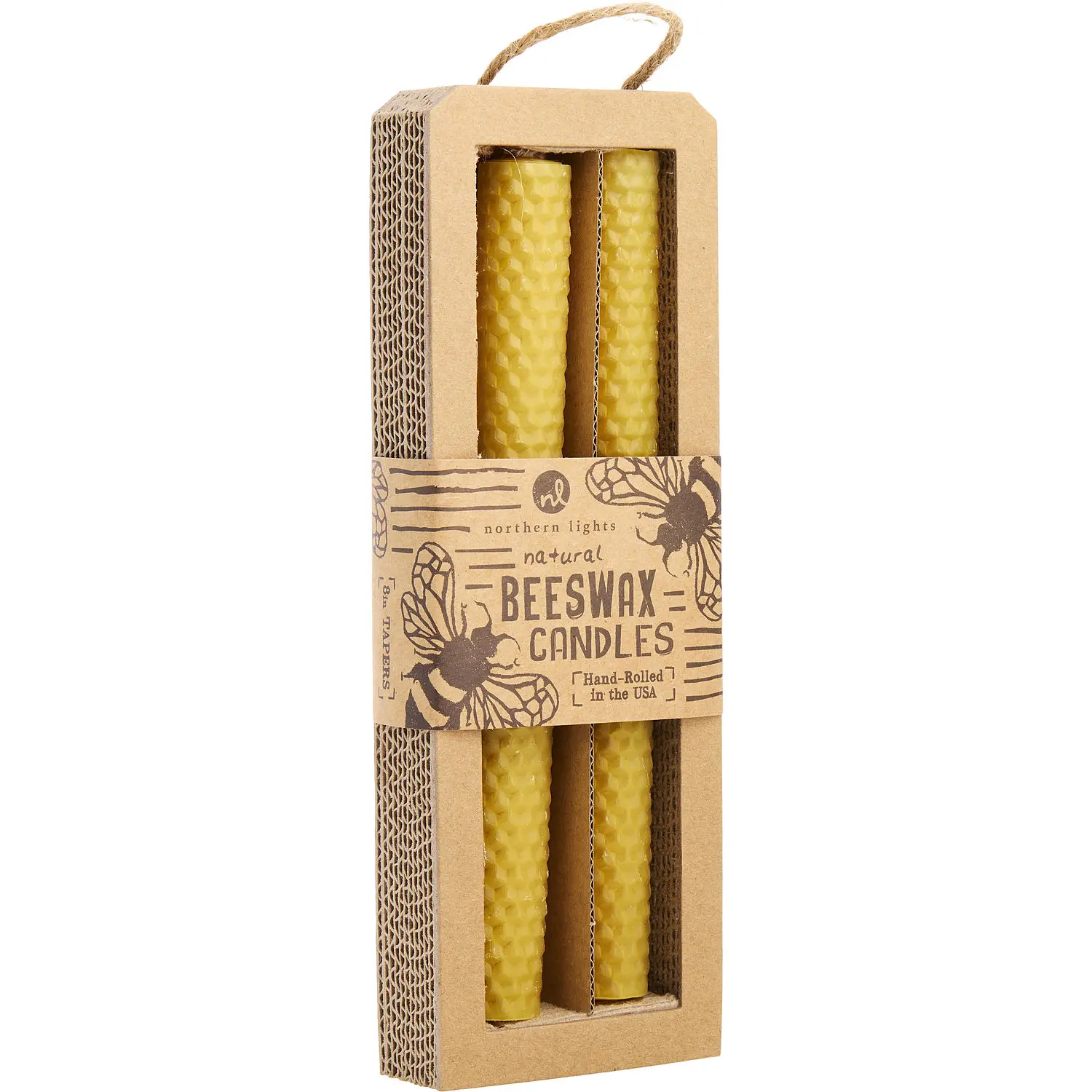Beeswax Natural By Northern Lights 8" Taper Candle (2 Pack) For Unisex Beeswax Natural By Northern Lights 8" Taper Candle (2 Pack) For Unisex