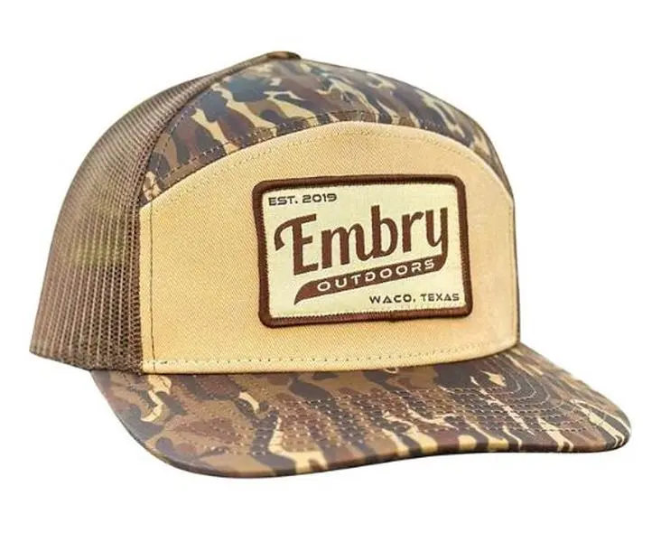 Brown Ranch Camo 7 Panel "Retro" Hat | Embry Outdoors
