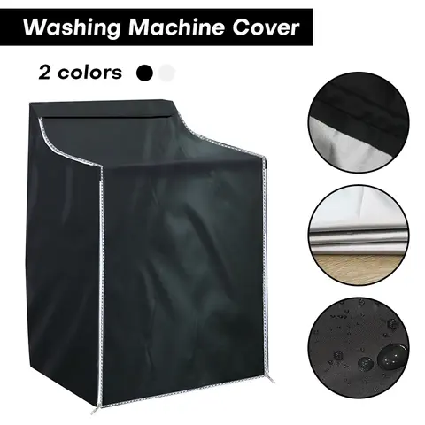Top Load Washer Dryer Cover, Household Dust Cover, Protective Slipcovers, Waterproof Zippered Shield for Laundry Appliance Protection