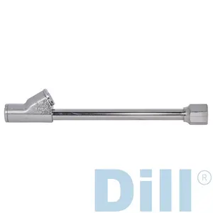 Dill Air Controls  6.5 in. Lock On Foot Air Chuck, Chrome, Lock-On Feature, Chrome Finish, Lock-On Grip