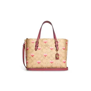COACH Mollie Tote with Classic Monogram and Heart Print in Tan for Women