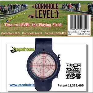 Outdoor Corn hole Level Accessory - Single Pack - Red.White.Blue