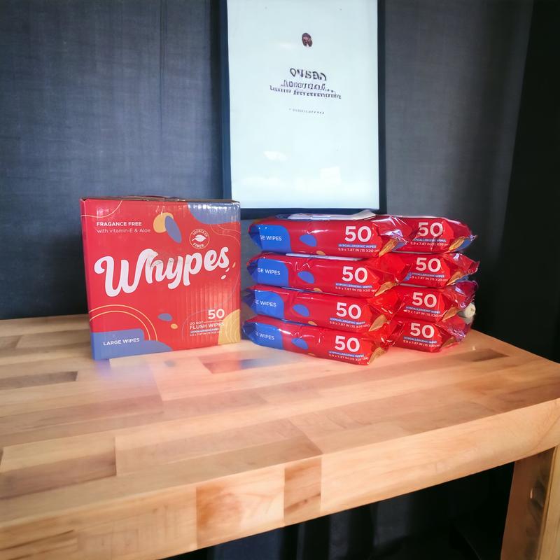 Whypes - 8 Pack (400 Wipes) Family Bundle