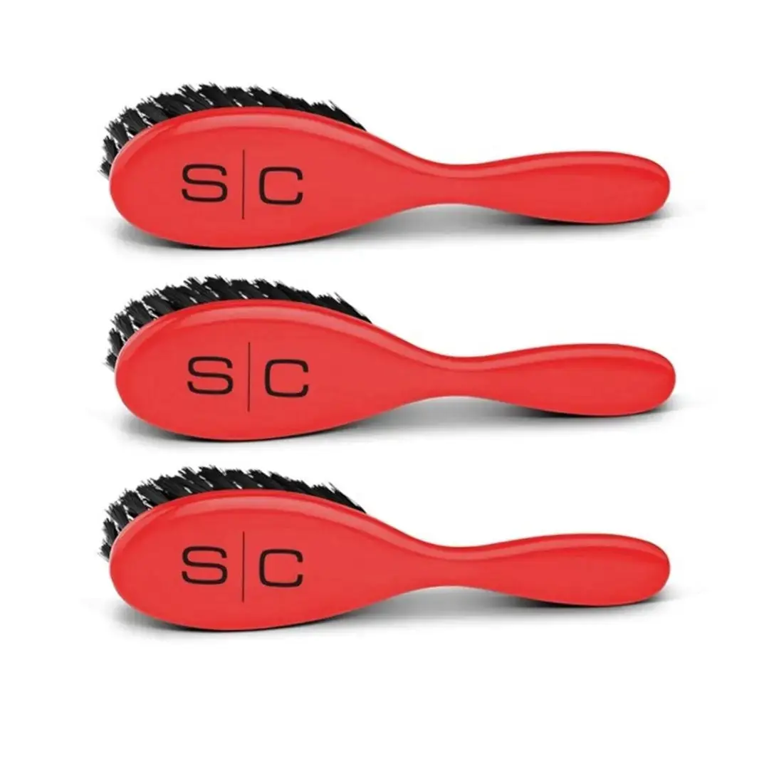 StyleCraft The Fade Cut Fade Brush 3 Pack – Red