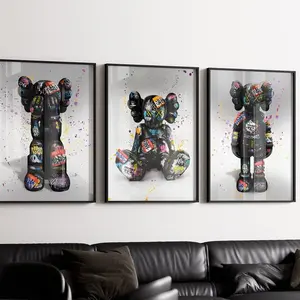 Graffiti Hypebeast Poster,set of 3,Print No Frame No Frameable KAWS Graffiti Poster,Hypebeast Toys,Hypebeast Sneaker, Sneaker Print No Frame No Frames