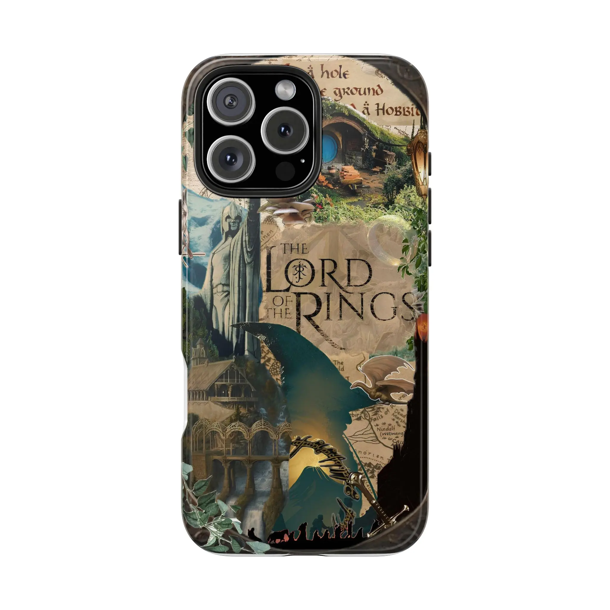 Lord of the Rings Middle Earth Map Phone Case  LOTR Fantasy Phone Cover  for iPhone 17 16 15 14 13 12 11 Pro Max XR, Samsung S25 S24 S23 A54 Pixel