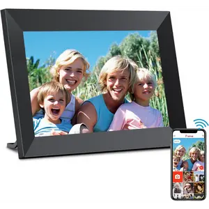 Frameo 10.1 Inch WiFi Digital Picture Frame with 1280 * 800P IPS Touch Screen HD Disply,Video Clips and Slide Show,Auto-Rotate, Wall Mountable,Send Photos Instantly from Anywhere with via Frameo APP
