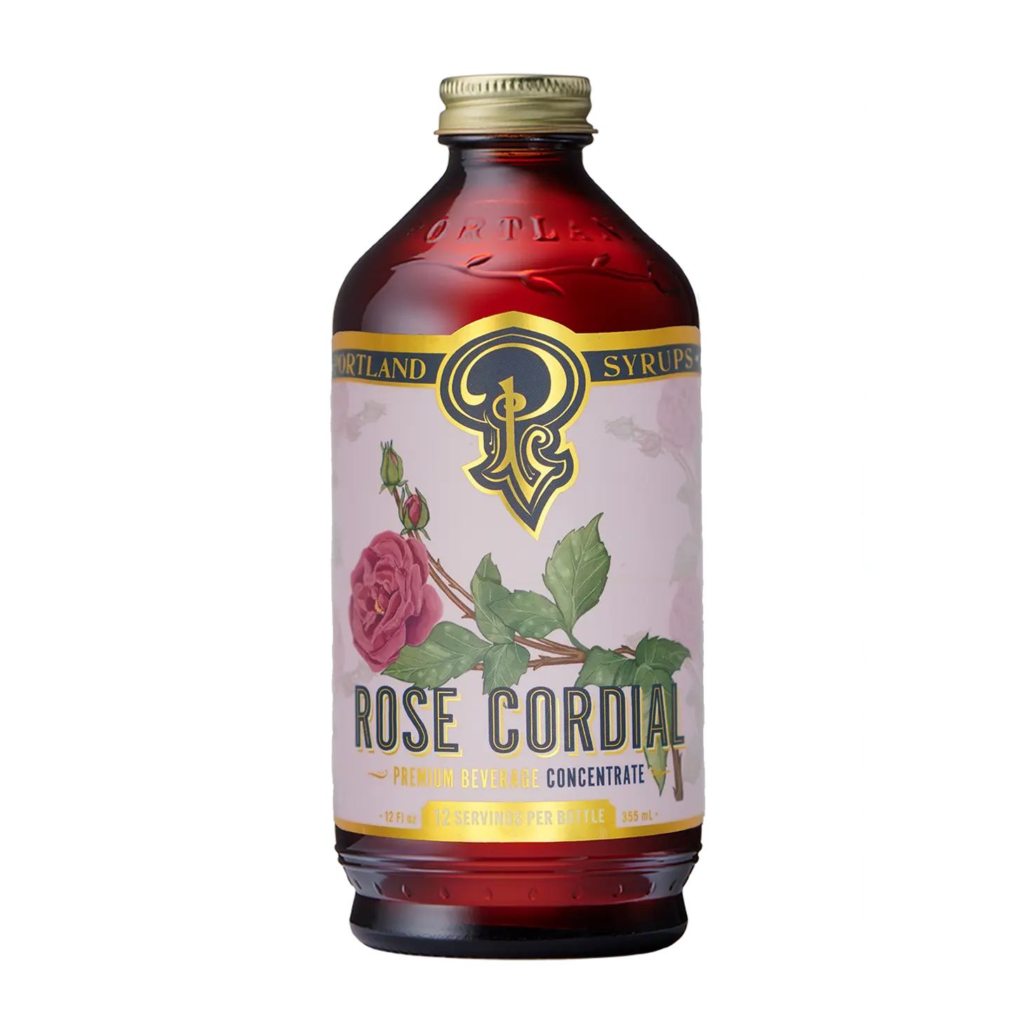 Rose Cordial Syrup Beverage Natural