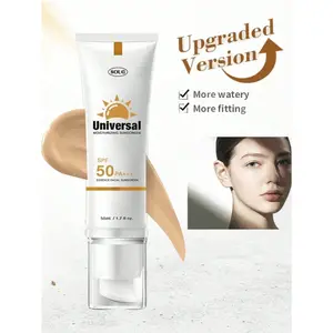 SPF 50+ Tinted Sunscreen Face Cream, Hydrating & Non-Greasy Sun Protection, UVA/UVB Defense, Water-Resistant, Suitable For All Skin Types, Travel Size