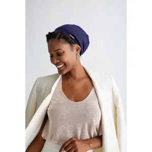 Navy Adjustable Slap | Satin-Lined Cap