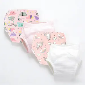 4 Pcs Baby Diaper Pants, Cute Cartoon Design, Breathable Reusable Training Underwear, Perfect for Halloween, Thanksgiving, Easter