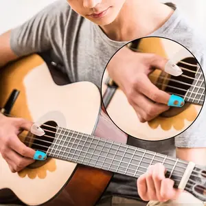 20 Piece Silicone Guitar Finger Picks, Multi-Color Thumb Grips, Hole Design, Long Nails Compatible, Enhanced Comfort, Beginner Friendly