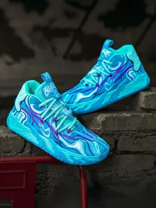 Men's Low Top Athletic Basketball Shoes, Breathable Lightweight Durable Shock Absorption Rebound Professional Game Sneakers