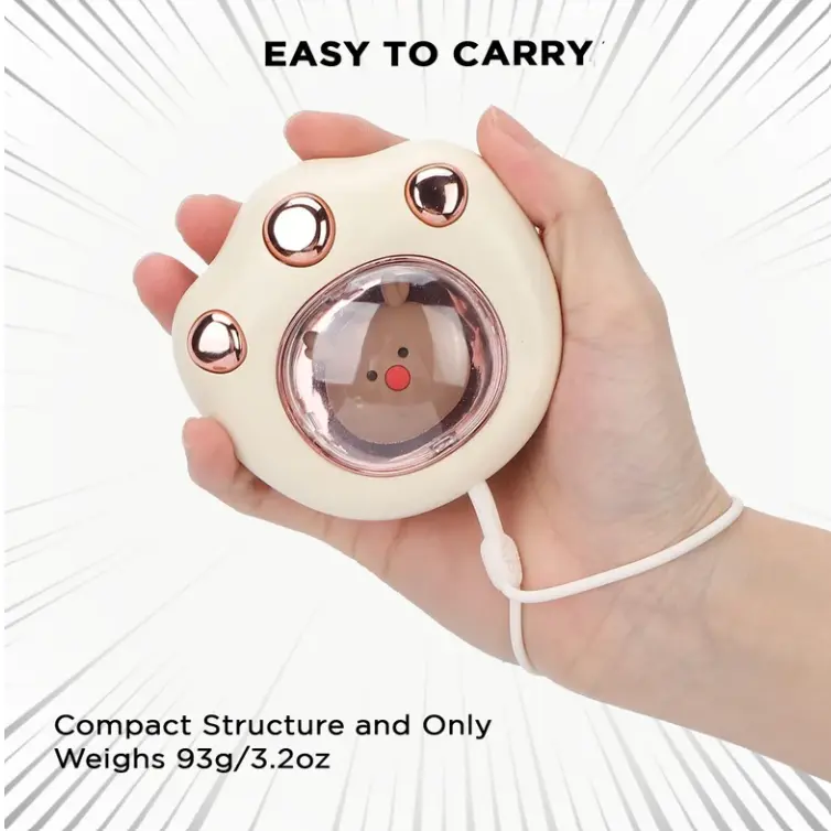 2-in-1 Paw Shaped Hand Warmer & Power Bank - Unique Customizable Gift Idea, Ideal for Winter Use