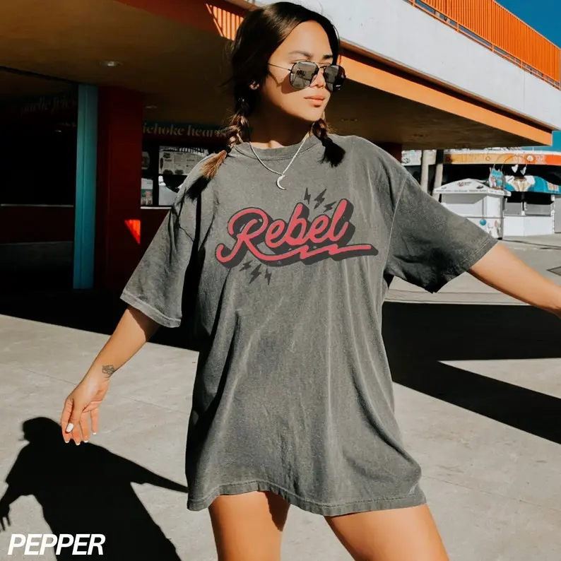 Rebel Shirt, Punk Rock Shirt, Retro Vintage Shirt, Rebellious Tshirt, Rock N Roll Shirt, Rock Mom Shirt, Comfort Colors Tee, Unisex Shirt