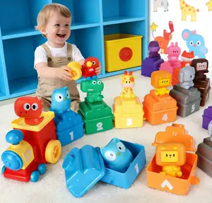 Montessori Toddler Digital Train Adventure Activity Set - Counting, Matching & Sorting Educational Preschool Learning Toy with Cute Cartoon Animal Figures, Early Numbers & Colors Learning - Perfect Birthday, Christmas & Easter Gifts for Boys & Girls