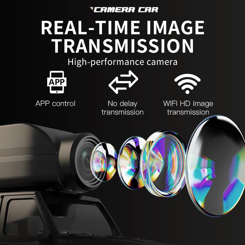 1:64 Mini RC Off-Road Monster Truck, 2.4GHz Wireless Remote Control Car with LED Lights, 720P FPV Camera, WiFi APP Control, Desktop Play, Indoor & Outdoor Toy, Holiday Gift for Adults and Kids Lighted Bluetooth Ride-On Drift USB Rechargeable LED Drift Car