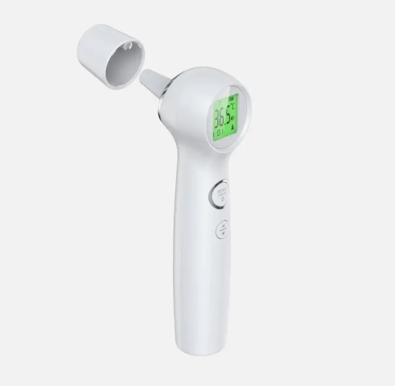 Forehead And Ear Thermometer With Fever Alarm & Memory Recall, Accurate Digital Temperature Reader For Kids Infants Home Use