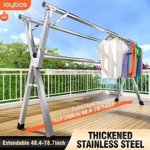 63 78.7 Inch Retractable Clothes Drying Rack Foldable Stainless Steel Heavy Duty Laundry Rack Outdoor Indoor Collapsible Drying Racks