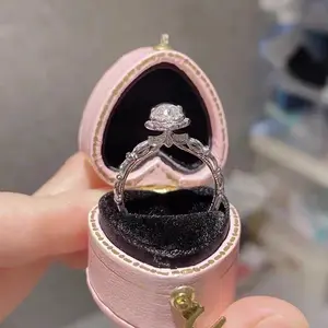 Exquisite Floral Opal Ring for Womens /White Zircon Jewelry Rings Vintage Ladies Copper Ring Engagement Ring