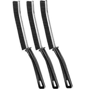 3 Pcs Multifunctional Gap Cleaning Brush, Slim & Bendable, Desk Tool, Plastic Handle, Ideal for Fur, Glass, Tile, Stone Cleaning