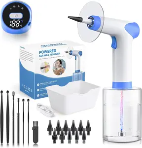 Smart Powered Earwax Remover Kit - Intelligent Ear Cleaning System with 4 Pressure Modes, Temperature Display & Magnifying Light, Complete with Safe Irrigation & Multiple Attachments