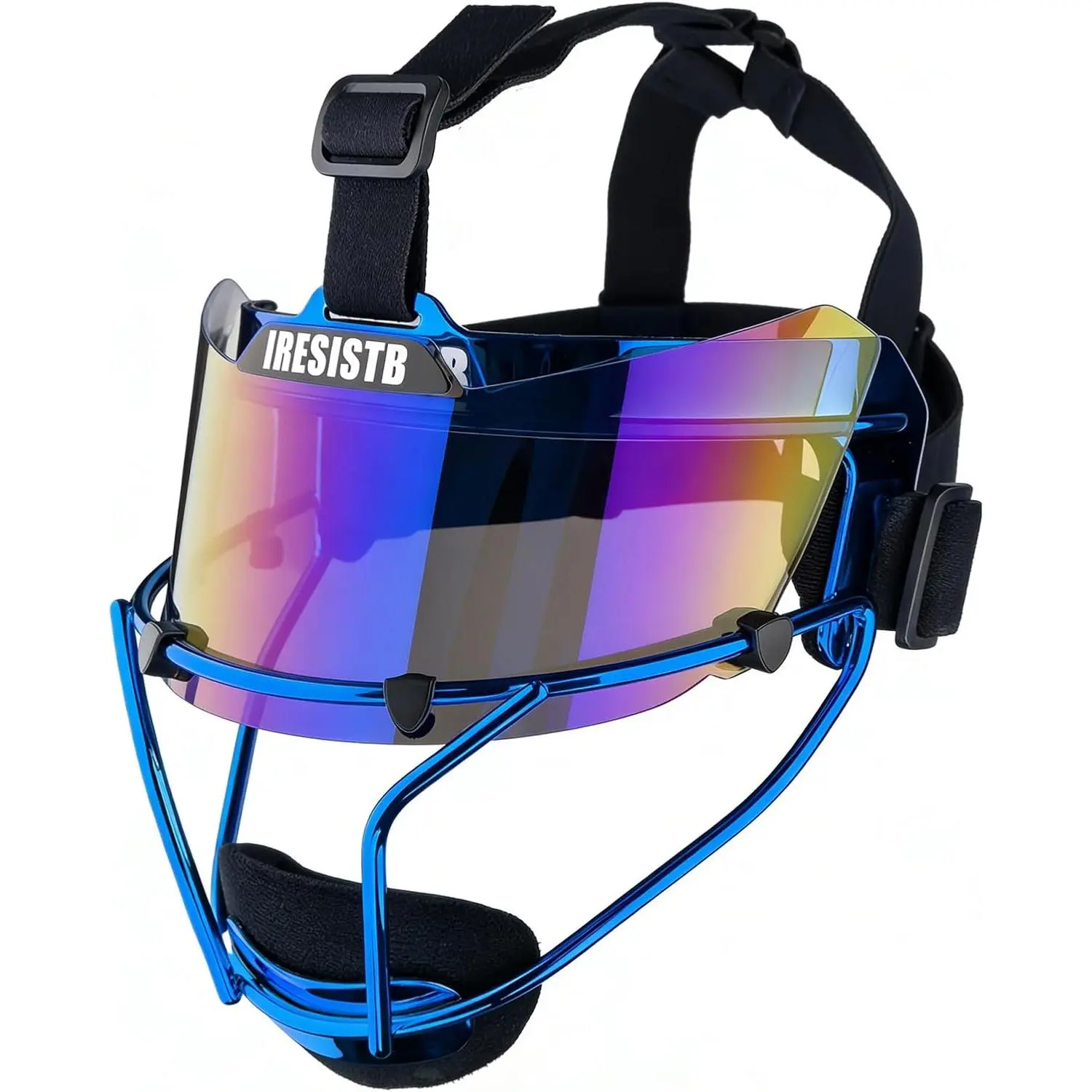 Athletic Softball Face Mask for Youth & Adult, High-Strength Steel Protective Fielder's Guard with Wide Peripheral View & Adjustable Straps, Athletic Face Masks