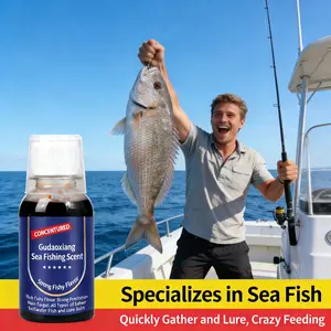 Powerful Saltwater Fishing Attractant Bait Scent Additive, for Sea Bass, Bream, Mullet, Squid, Fresh & Saltwater Universal