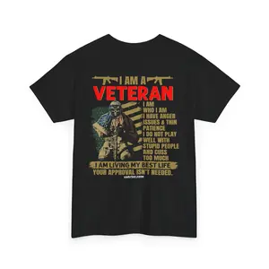 I Am a Veteran T-Shirt – Patriotic Military Pride Tee | Bold Veteran Statement Shirt