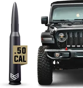 RONIN FACTORY - 50 Cal Bullet Antenna for Jeep Wrangler Gladiator Sahara Rubicon, Jeep Wrangler Accessories, Jeep Gladiator Accessories, Replacement Radio Antenna (2007-2023 JK JL)