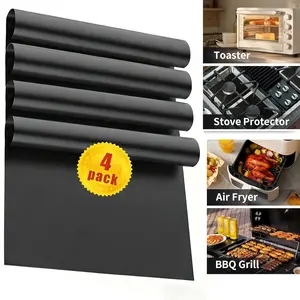 4-Piece Non-Stick Oven Liners, High-Temperature Resistant Baking Mats, Reusable Dishwasher Safe Kitchen Accessories, Baking Tools, Ideal for Christmas & Thanksgiving