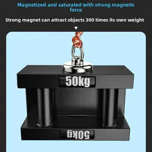 Hot-selling round strong salvage magnet special strong magnetic magnet holder strong magnetic chuck ring pot magnetic Super Fishing Kit Heavy Duty