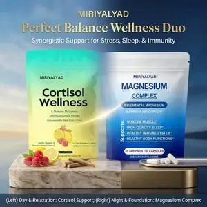 MIRIYALYAD Perfect Balance Duo Supplement Bundle: Daily Calm Support, Nighttime Magnesium Support