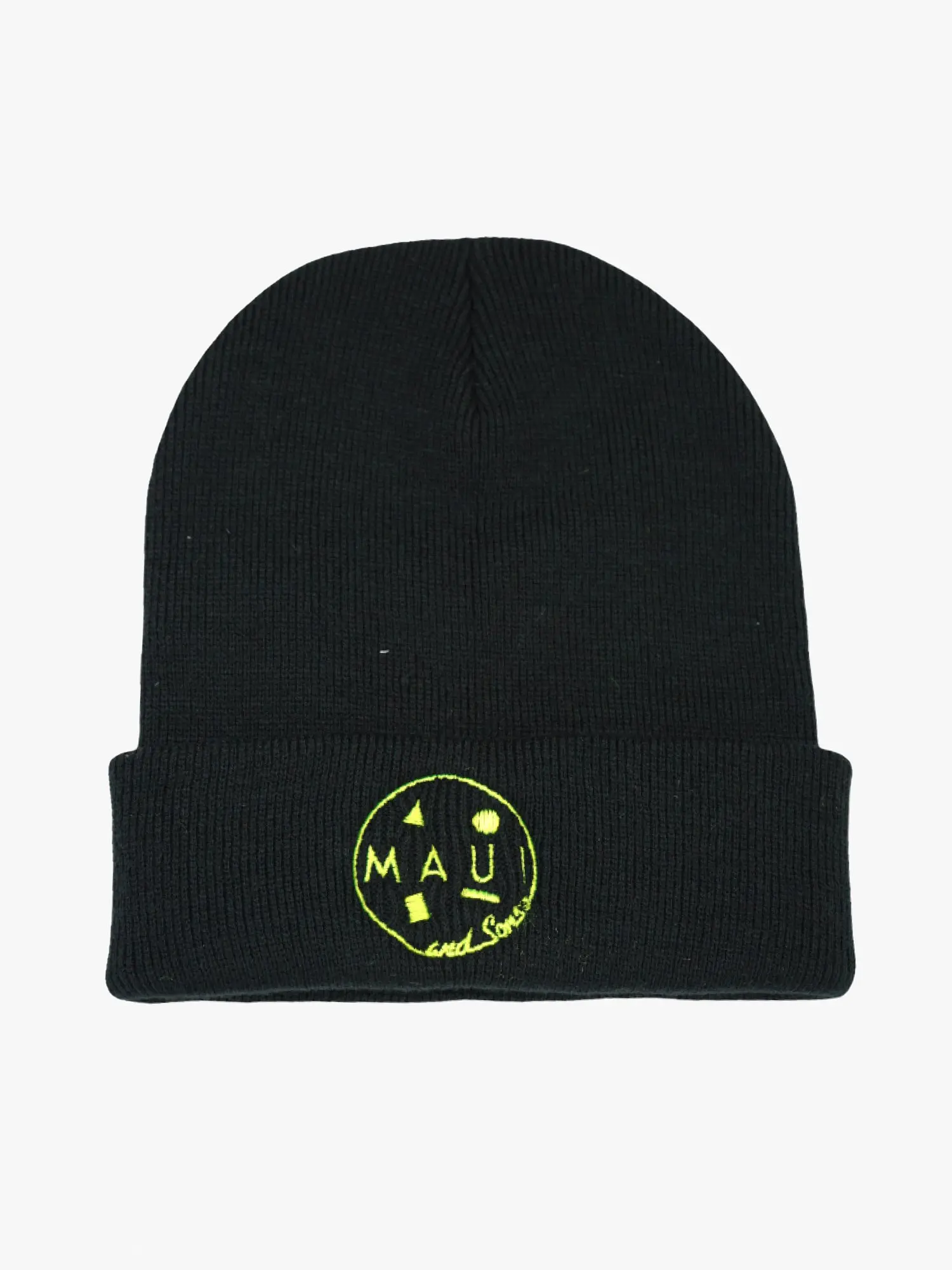 Neon Cookie Logo Beanie in Black Knit Hat Graphic Hat