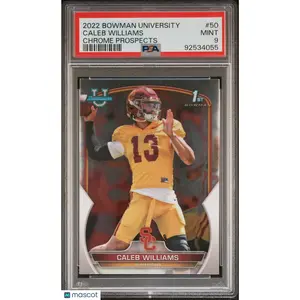 Caleb Williams 2022 Bowman University Chrome Prospects #50 PSA 9