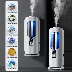 FOBIANJIE Automatic Aroma Humidifier, with USB Rechargeable Lithium Battery, 500mAh, 33.81 oz Capacity, Long-lasting Fragrance for Office and Bathroom Freshener, Plastic Material, Multiple Scent Options, Automatic Aroma Diffuser|Fashion Air Humidifier|Dig