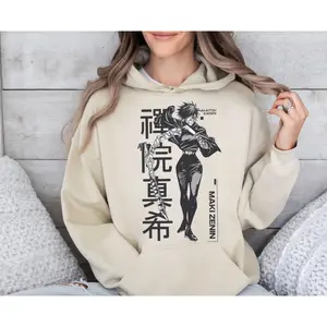 Maki Zenin Shirt, Maki Jujutsu Kaisen Characters Unisex Sweatshirt, Jjk Shirt, Gift For Anime Lover Hoodie, Unisex Sweater Pullover Tee