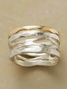 1 PC Simple Ring For Women For Wedding Engagement Party Jewelry Valentine's Day Gift Double Layered Ring