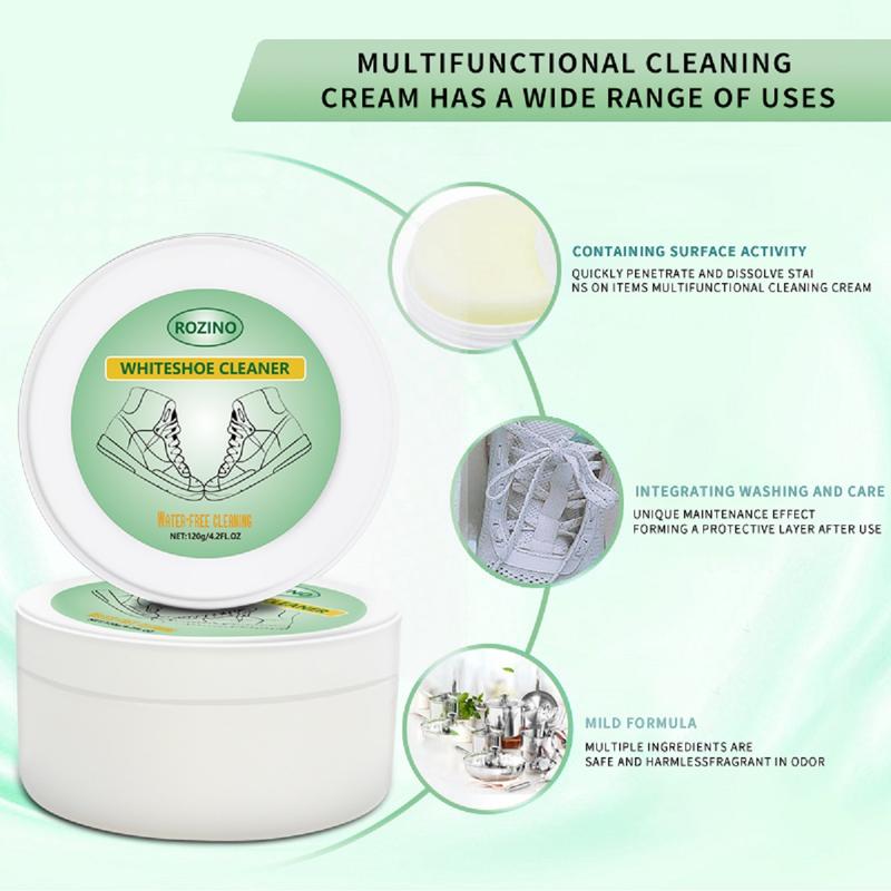 ROZINO White Shoe Cleaner Multi-purpose leather cleaner for the protection of leather products and other areas that need cleaning. Footwear Bedroom Walking Knee One Boxed Set [New Experience]