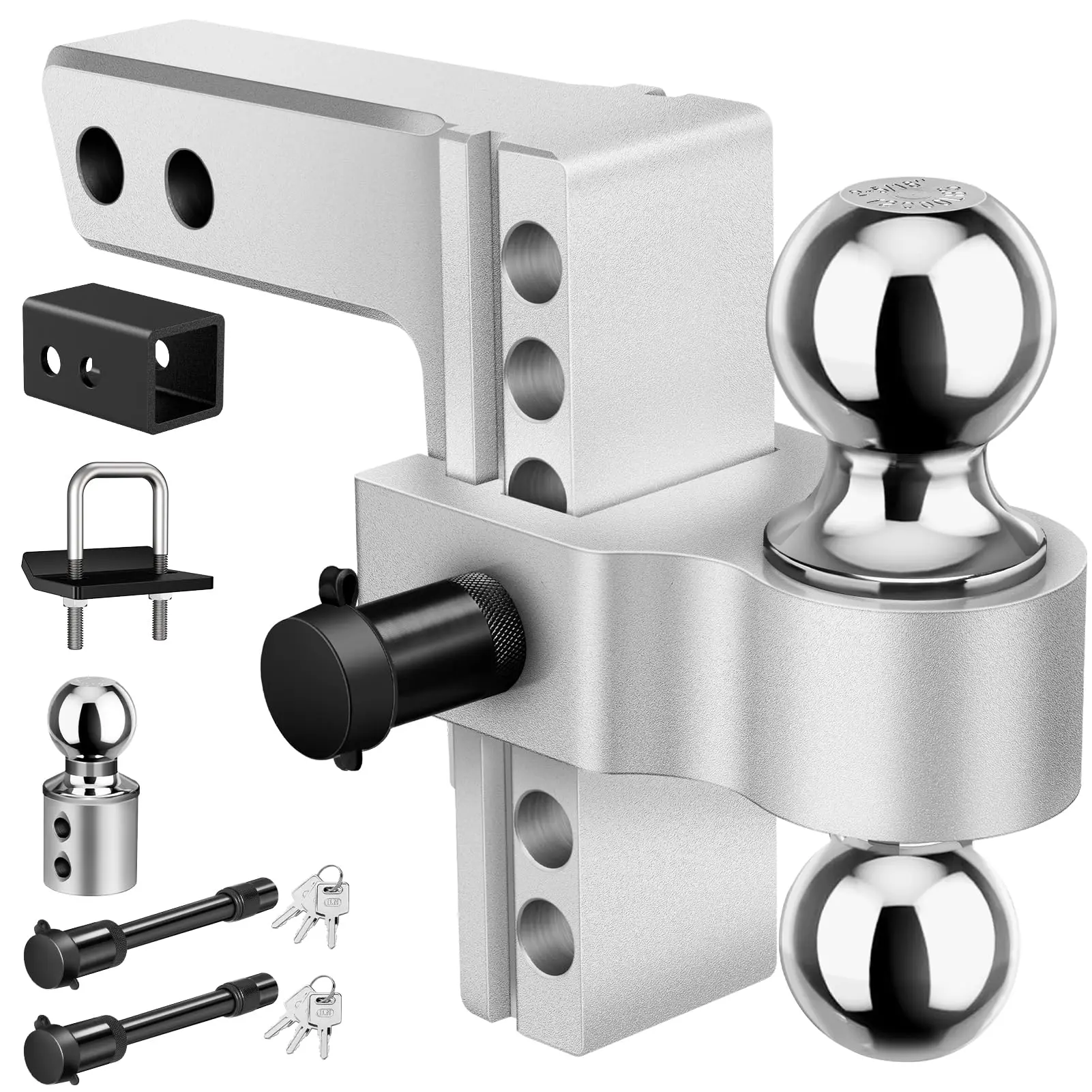 6“Drop with 3 Balls, 12500Lbs,Fit 2"&2.5“ Receiver