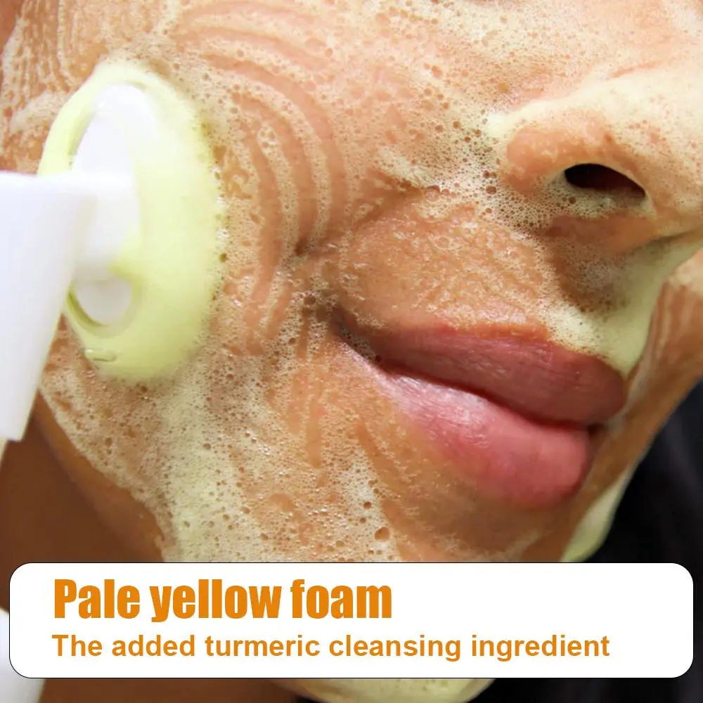 NEW - Veecent 150ml Turmeric + Kojic Acid Foaming Facial Cleanser + Silicone Brush Cleansing Skincare