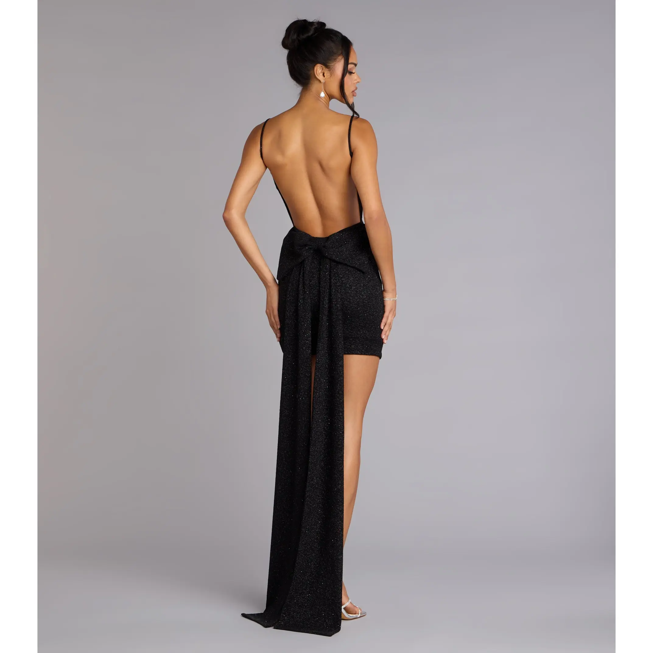 Toni Glitter Open Back Bow Mini Dress - TikTok Shop Toni Glitter Open Back Bow Mini Dress - TikTok Shop
